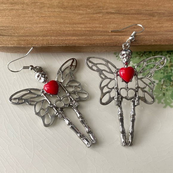 ✨Modcloth Morlina Fairy Skeleton Earrings - Picture 8 of 9